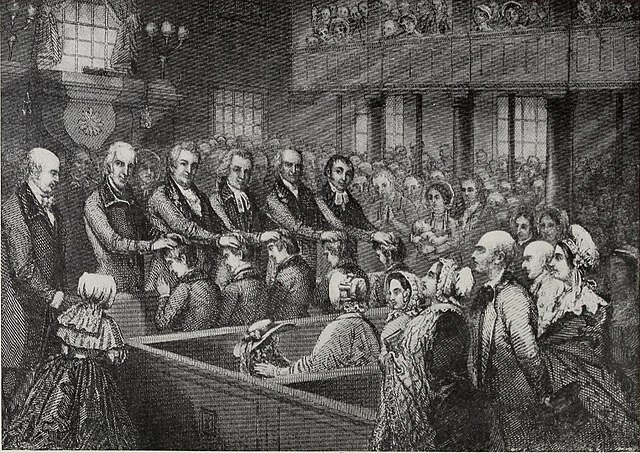 Samuel Mills leads Haystack Prayer Meeting