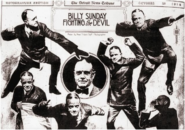 Billy Sunday begins leading revivals