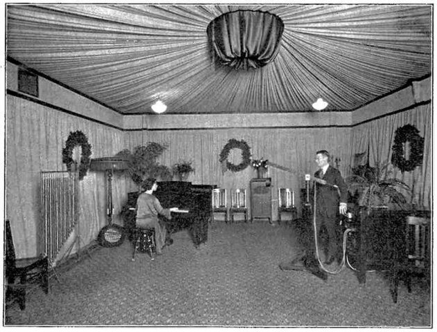 First Christian radio broadcasts