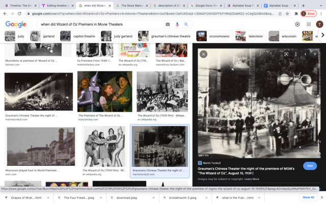 Wizard of Oz Premiers in Movie Theaters