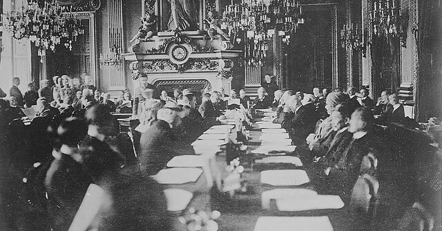 Paz de París que pone fin a la Primera Guerra Mundial.