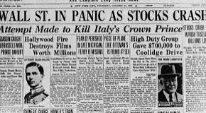 Stock Market Crash Begins Great Depression