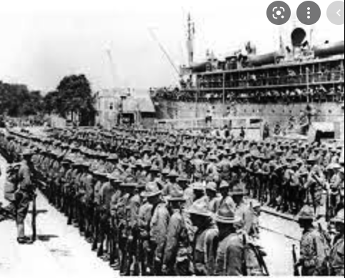 Soldiers were sent to Europe to fight.