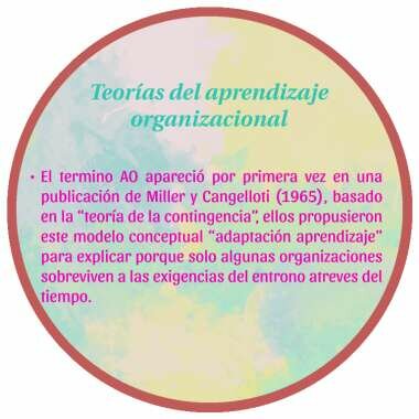 El término “aprendizaje organizacional” apareció por primera vez