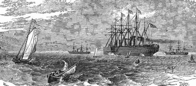 The start of the Trans-Atlantic cable