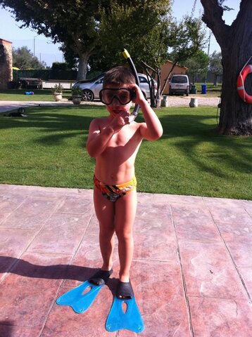 Je suis allé a nager la prèmiere fois