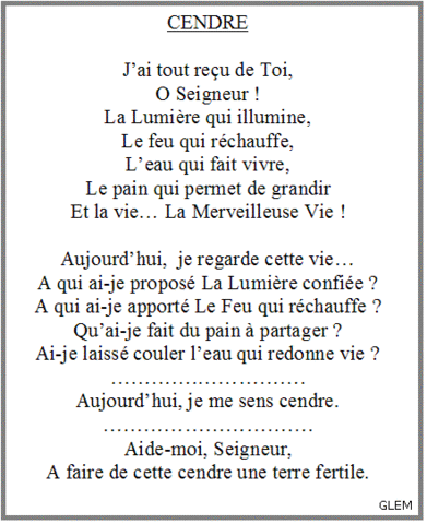 Mercredi des Cendres -variable