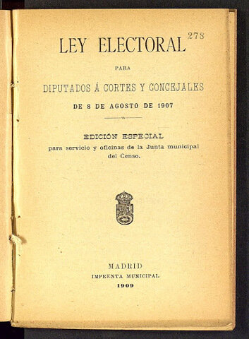 Leyes de Administración Local y Electoral