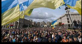 Russia and Ukraine conflict as the people protested to the government