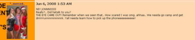 Sadie's response to Johnny on Jun3