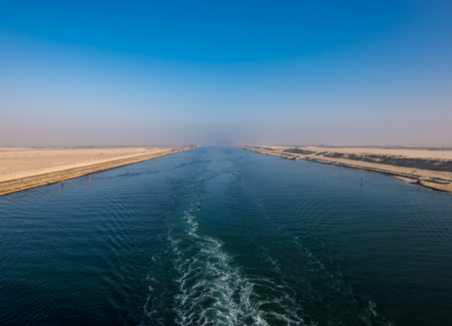 Suez canal opens to red and Mediterranean seas