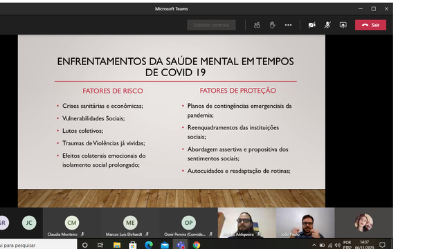 Palestra "Saúde mental e estratégias de auto-cuidados"