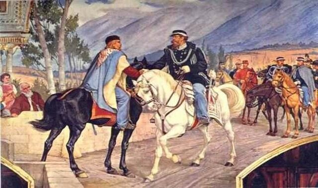 Incontro del Re con Garibaldi a Teano