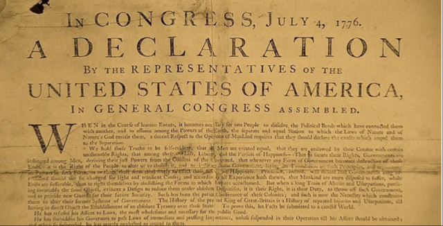 Déclaration d'indépendance des États-Unis d'Amérique