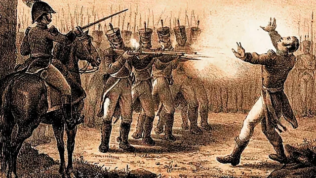 Iturbide fusilado por traición.