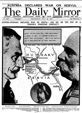 Austria declared war on Serbia