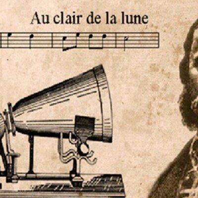 Timeline: La canción que tuvo el honor de convertirse en la primera en ser grabada con aquel revolucionario artefacto fue una tonada popular llamada «Au Clair de la Lune», interpretada por un soprano anónimo el 9 de abril de 1860