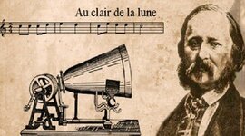 Timeline: La canción que tuvo el honor de convertirse en la primera en ser grabada con aquel revolucionario artefacto fue una tonada popular llamada «Au Clair de la Lune», interpretada por un soprano anónimo el 9 de abril de 1860