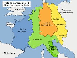 División del imperio carolingio