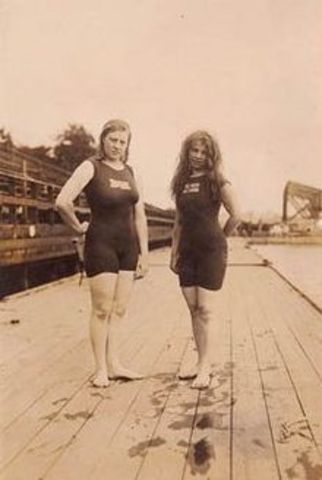 First Women's Swimming Gold Medal
