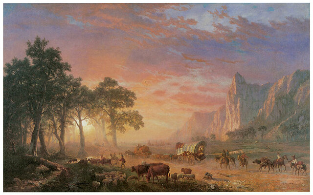 Painting " the Oregon trail" by Albert Bierstadt