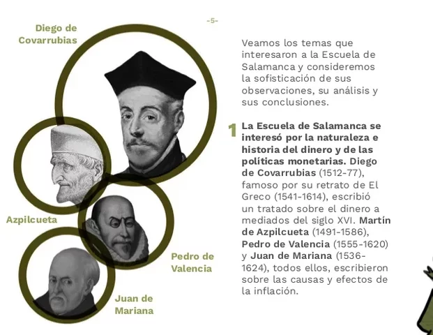 La Escuela de Salamanca-Francisco de Vitoria ,Tomás de Mercado, Domingo de Soto, Luis de Molina,Juan de Mariana,Martín de Azpilcueta