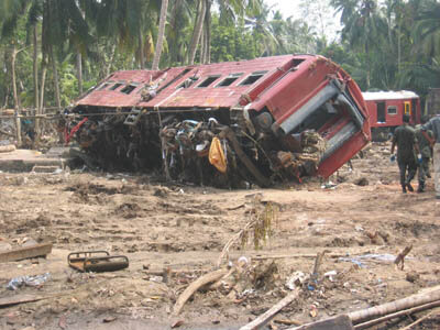 Sri Lanka tsunami train wreck
