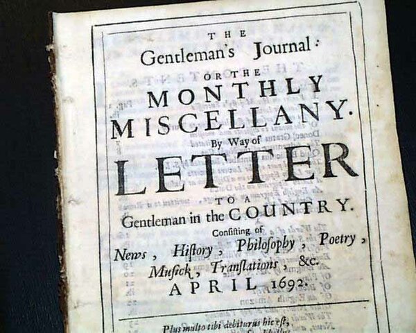 The gentleman's journal was published