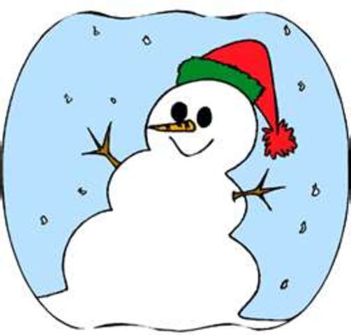 first time to see snow,and make a snowman