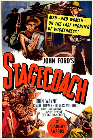 Poster of Stagecoach, a movie by John Ford