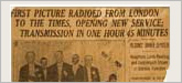 The first radio photo appears in The Times (New York Times Company).