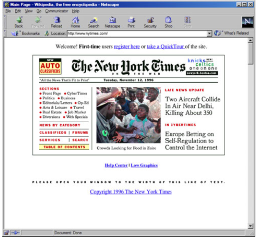 The Times goes on the Web – NYTimes.com (New York Times Company).