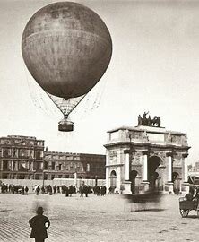 Premier vol d'un ballon à air chaud captif