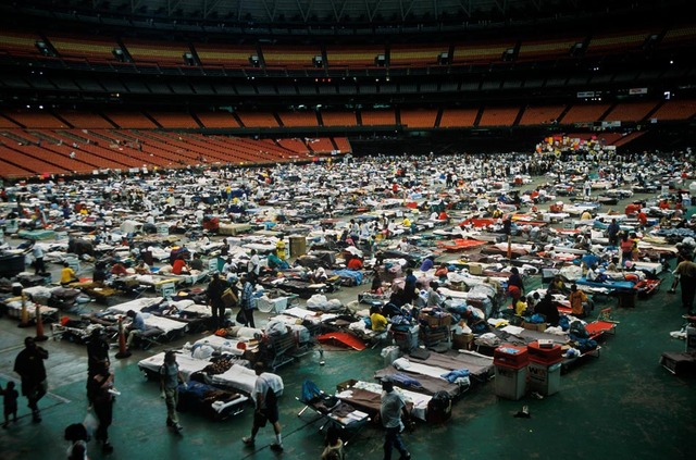 Over 12,000 people are in the Superdome which is becoming more and more uninhabitable.