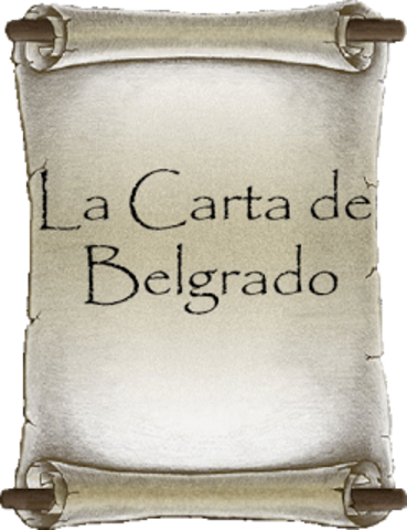 Carta del Belgrado (Antigua Yugoslavia, hoy Serbia)