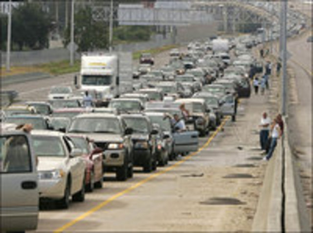 Nagin orders New Orleans mandatory evacuation when Katrina is declared category 5.
