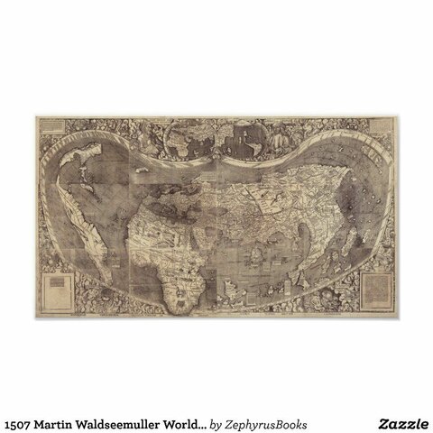 El primer mapa  con el continente Americano-Una nueva representación del mundo