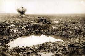 Primera batalla de Passchendaele en la Primera Guerra Mundial.