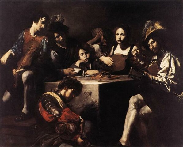 Le Concert au bas-relief, Valentin de Boulogne