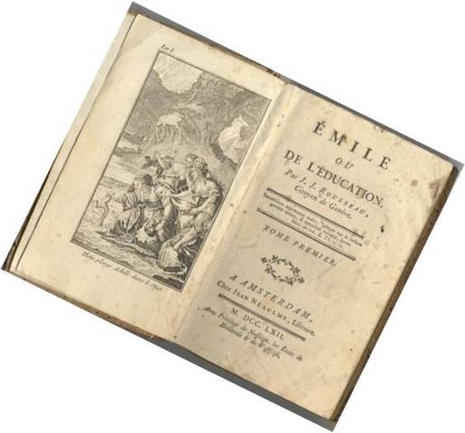 Escribe su obra "Emilio, o de la Educación"
