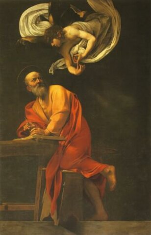 Saint Matthieu et l’Ange, Caravage,