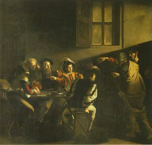 La Vocation de saint Matthieu, Caravage,