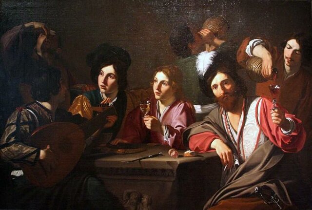 Réunion de buveurs, Nicolas Tournier