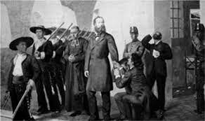 Maximiliano de Habsburgo se rinde ante Mariano Escobedo.