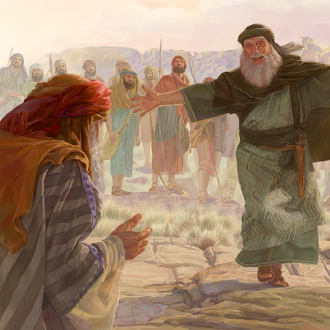 Jacob, el Ángel y Esaú