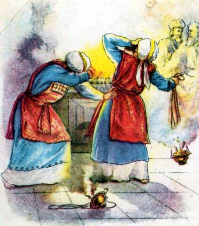 Nabad y Abiú adoran indebidamente y mueren