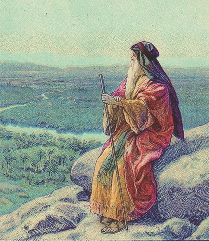 Moisés mira la tierra prometida y muere