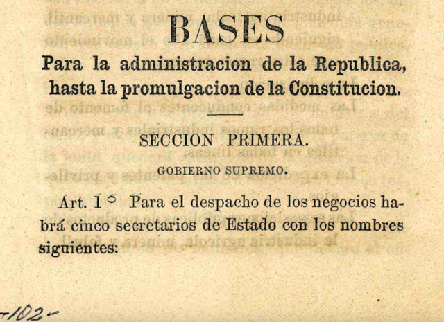 Alemán instaura las "Bases para la Administración de la República"