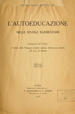 Scrive L’autoeducazione nelle scuole elementari.