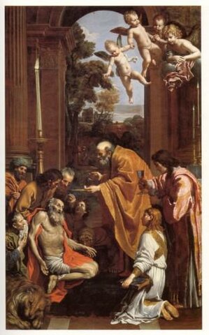 La dernière communion de saint Jérôme, Domenico Zampieri, «&nbsp;Le Dominiquin&nbsp;»,